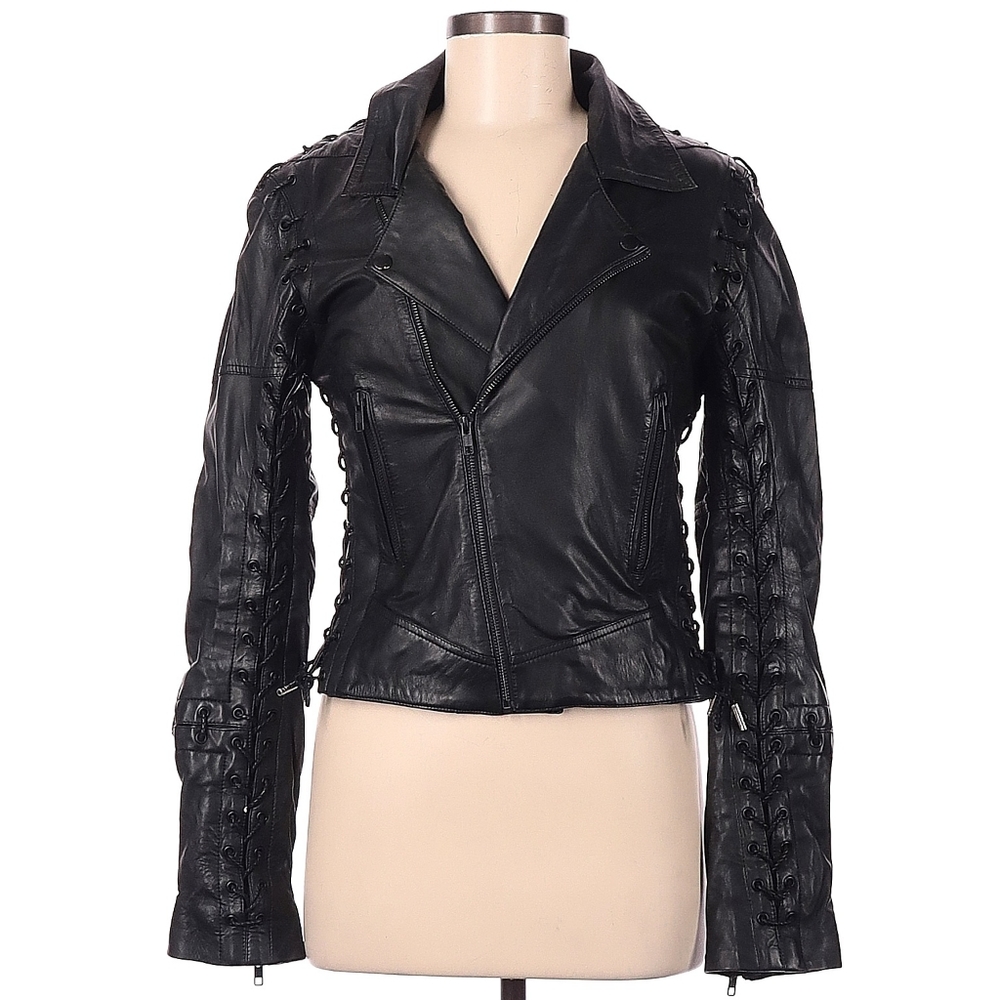 SKINGRAFT lambskin leather bomber jacket